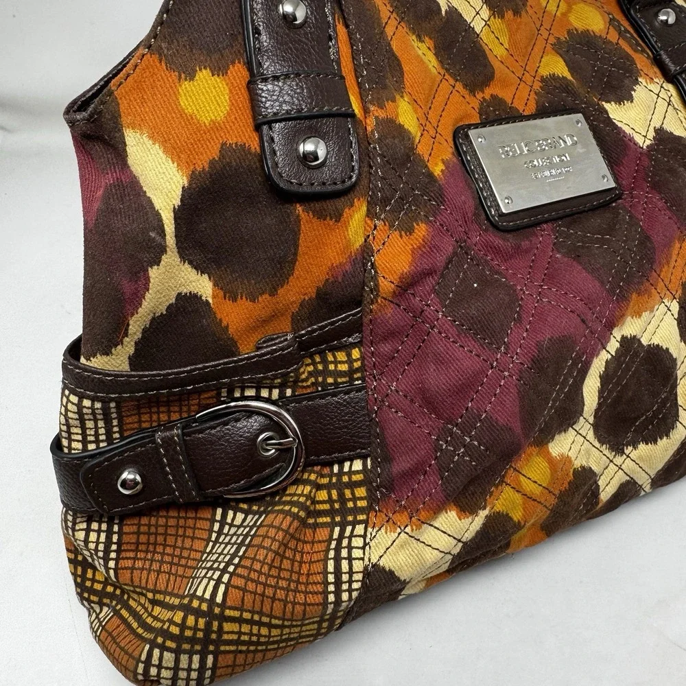Relic Handbag Mixed Animal Print Plaid Faux Leather Handles Retro 90's Y2K Boho